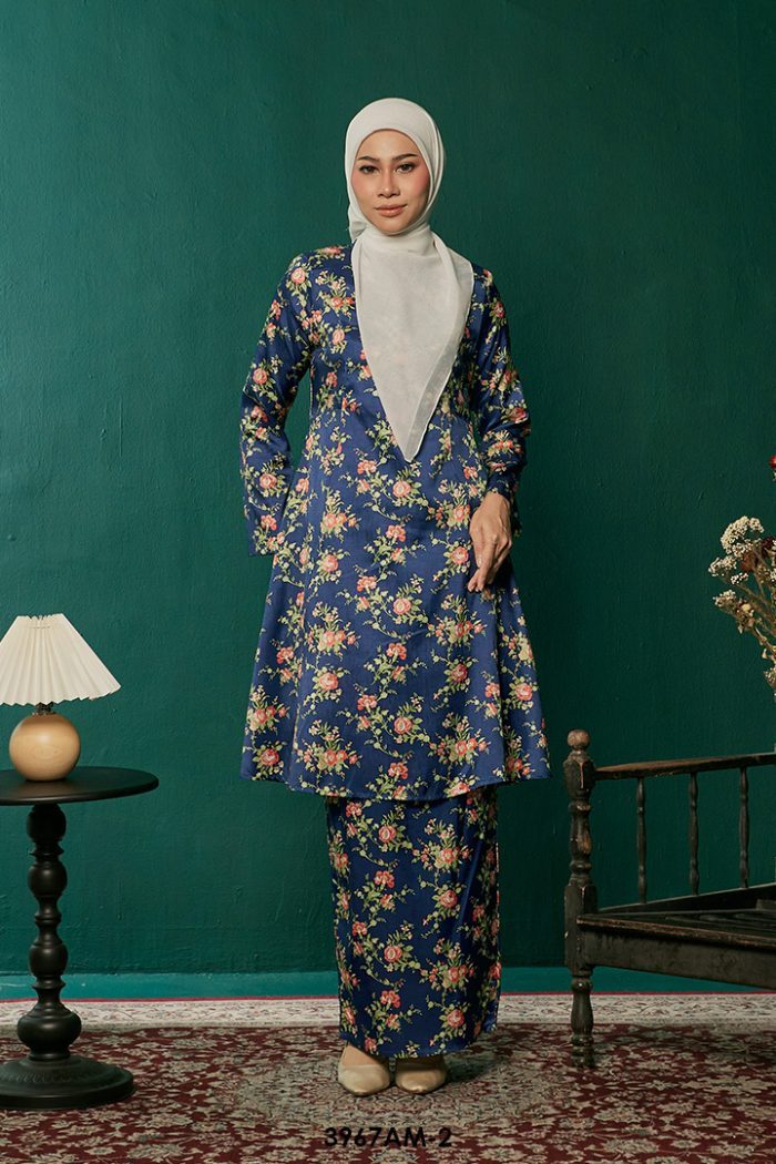 Ameera Kurung in Navy Blue (3967AM-2)
