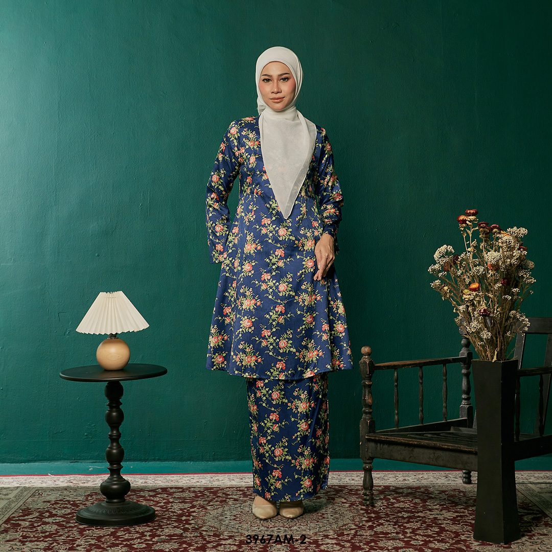Ameera Kurung in Navy Blue (3967AM-2)