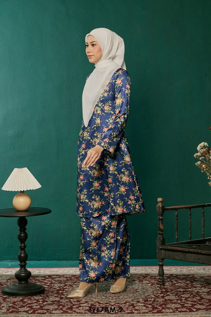 Ameera Kurung in Navy Blue (3967AM-2)