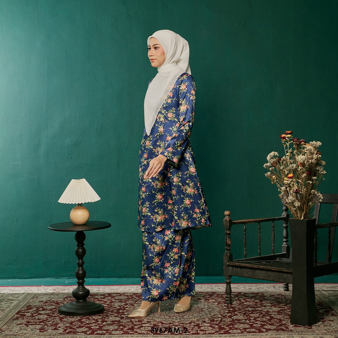 Ameera Kurung in Navy Blue (3967AM-2) - Image 2