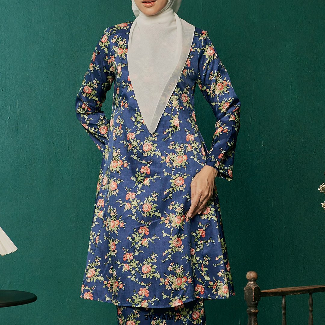 Ameera Kurung in Navy Blue (3967AM-2) - Image 4