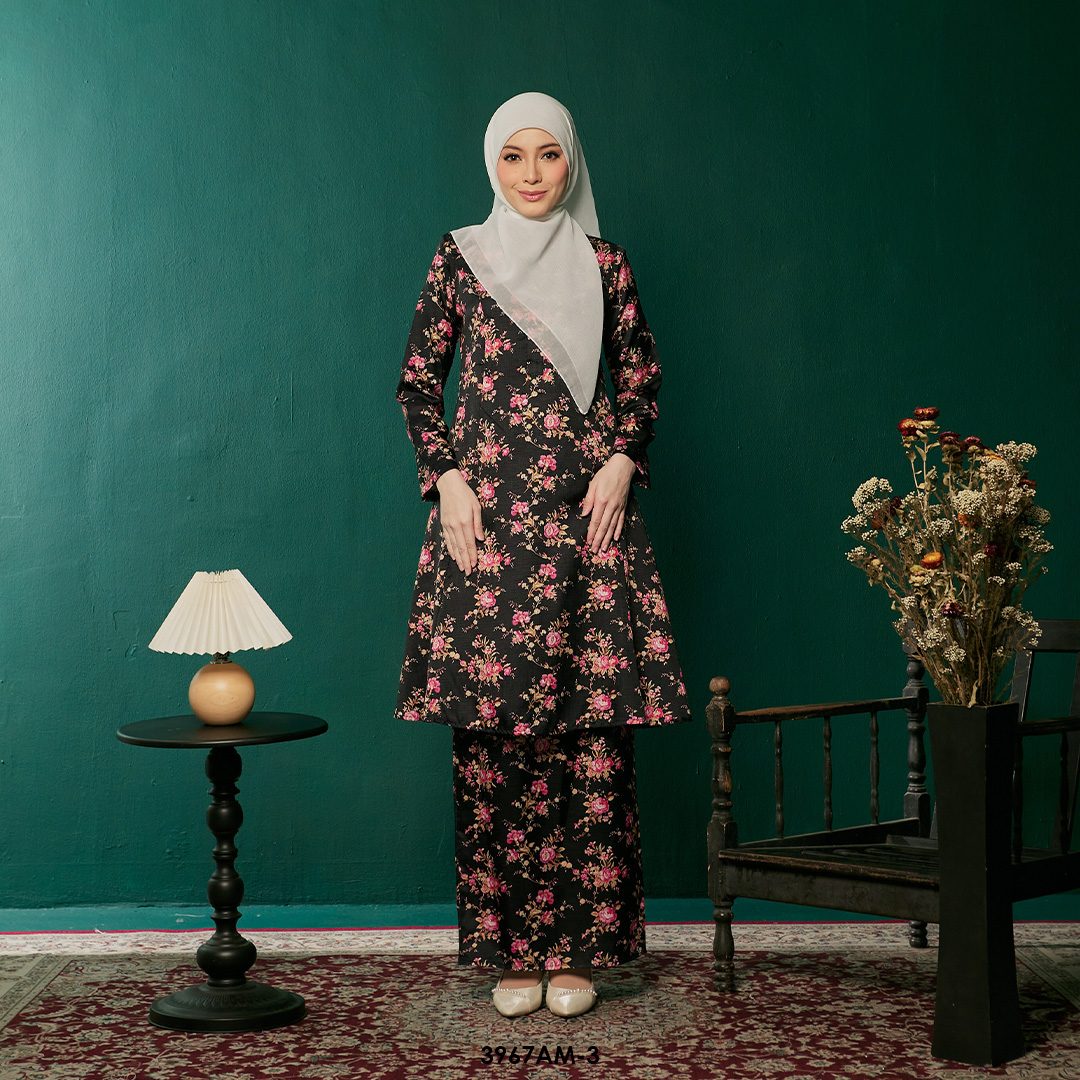 Ameera Kurung in Black (3967AM-3)