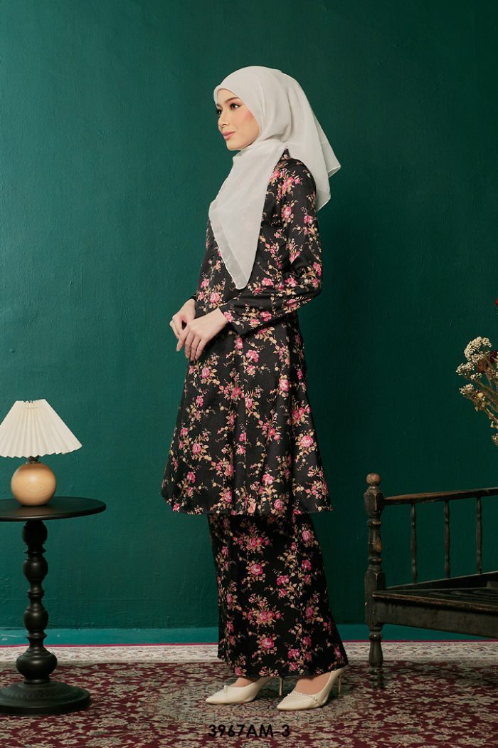 Ameera Kurung in Black (3967AM-3)