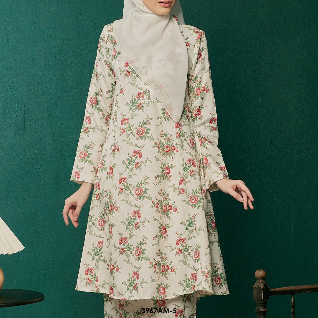 Ameera Kurung in White (3967AM-5) - Image 3