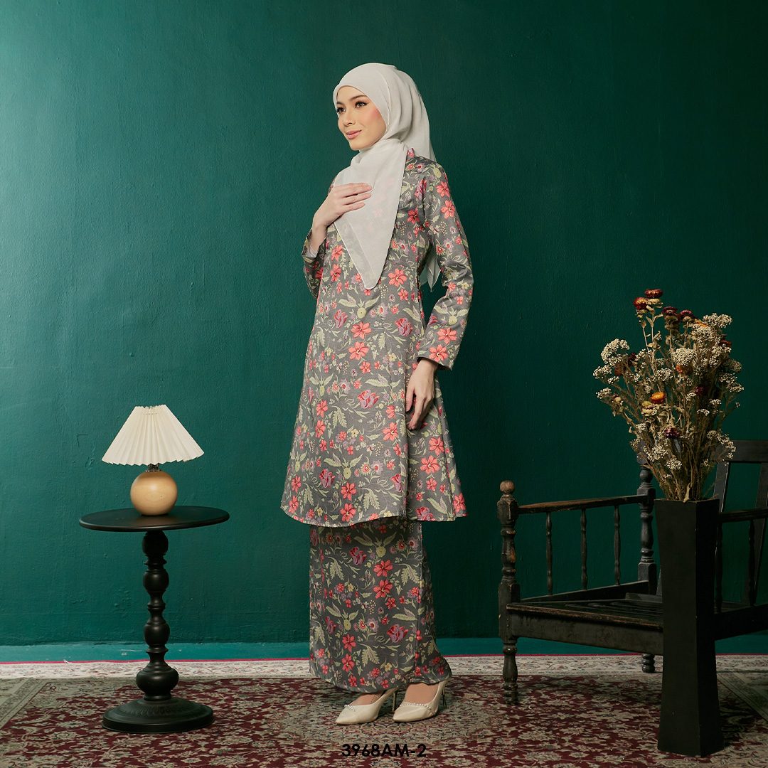 Ameera Kurung in Tomato (3968AM-2) - Image 2