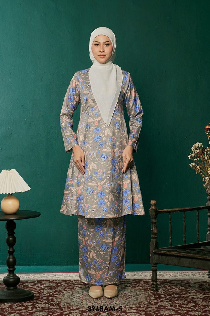 Ameera Kurung in Blue (3968AM-5)