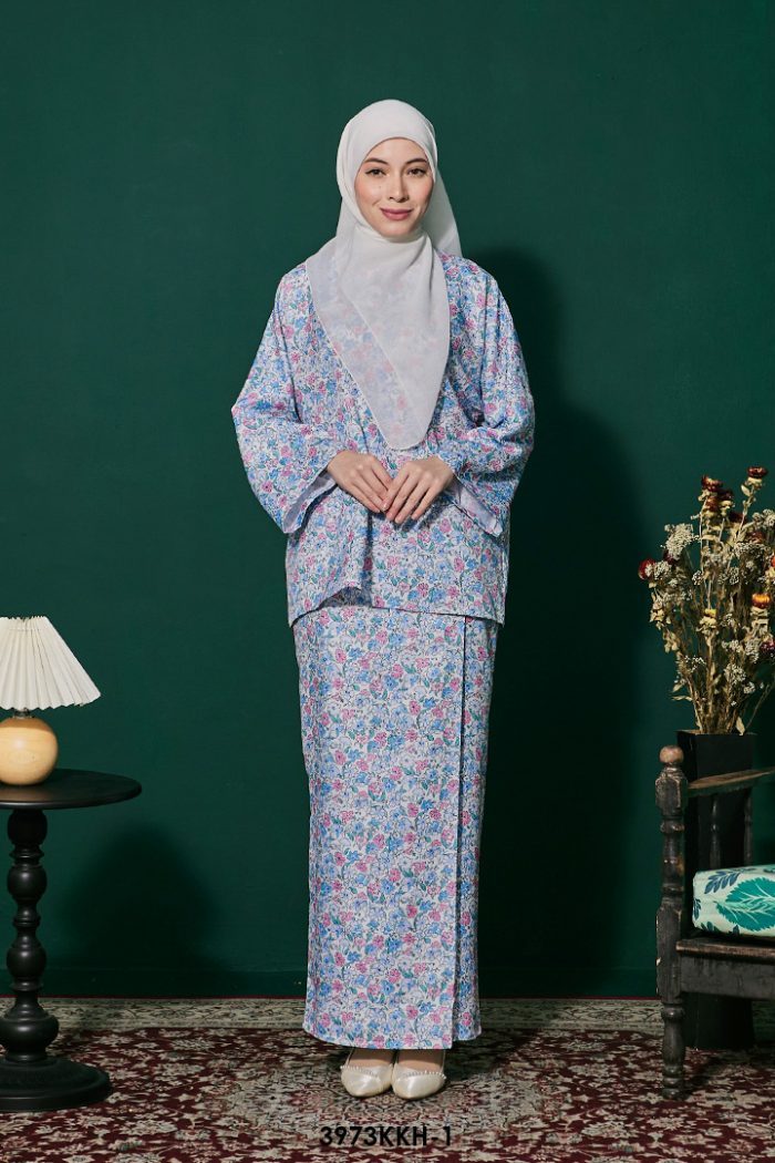 Kurung Kedah 2.0 in Pink Blue (3973KKH-1)