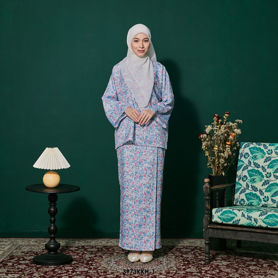 Kurung Kedah 2.0 in Pink Blue (3973KKH-1)