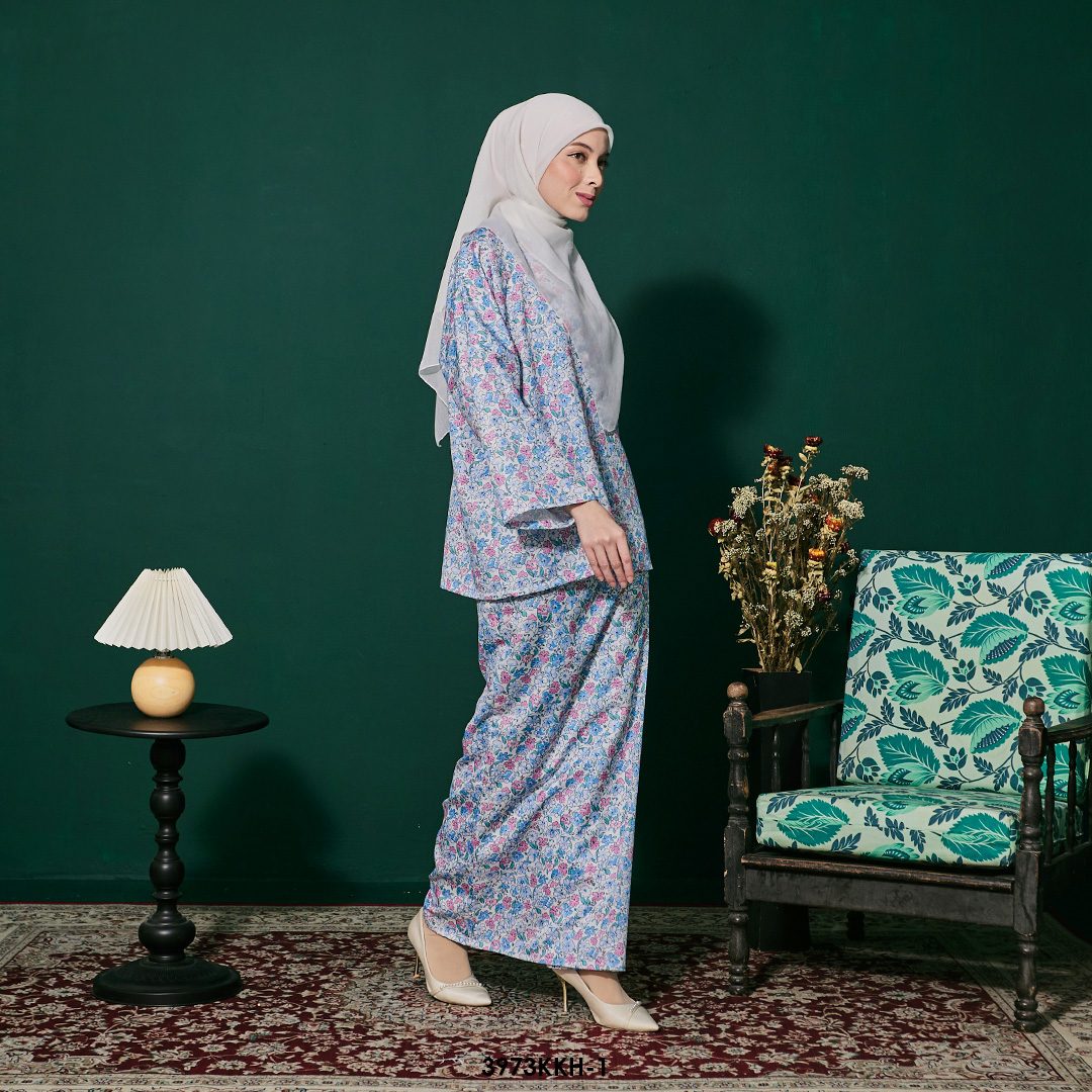 Kurung Kedah 2.0 in Pink Blue (3973KKH-1) - Image 2