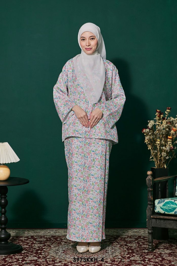 Kurung Kedah 2.0 in Green Peach (3973KKH-4)