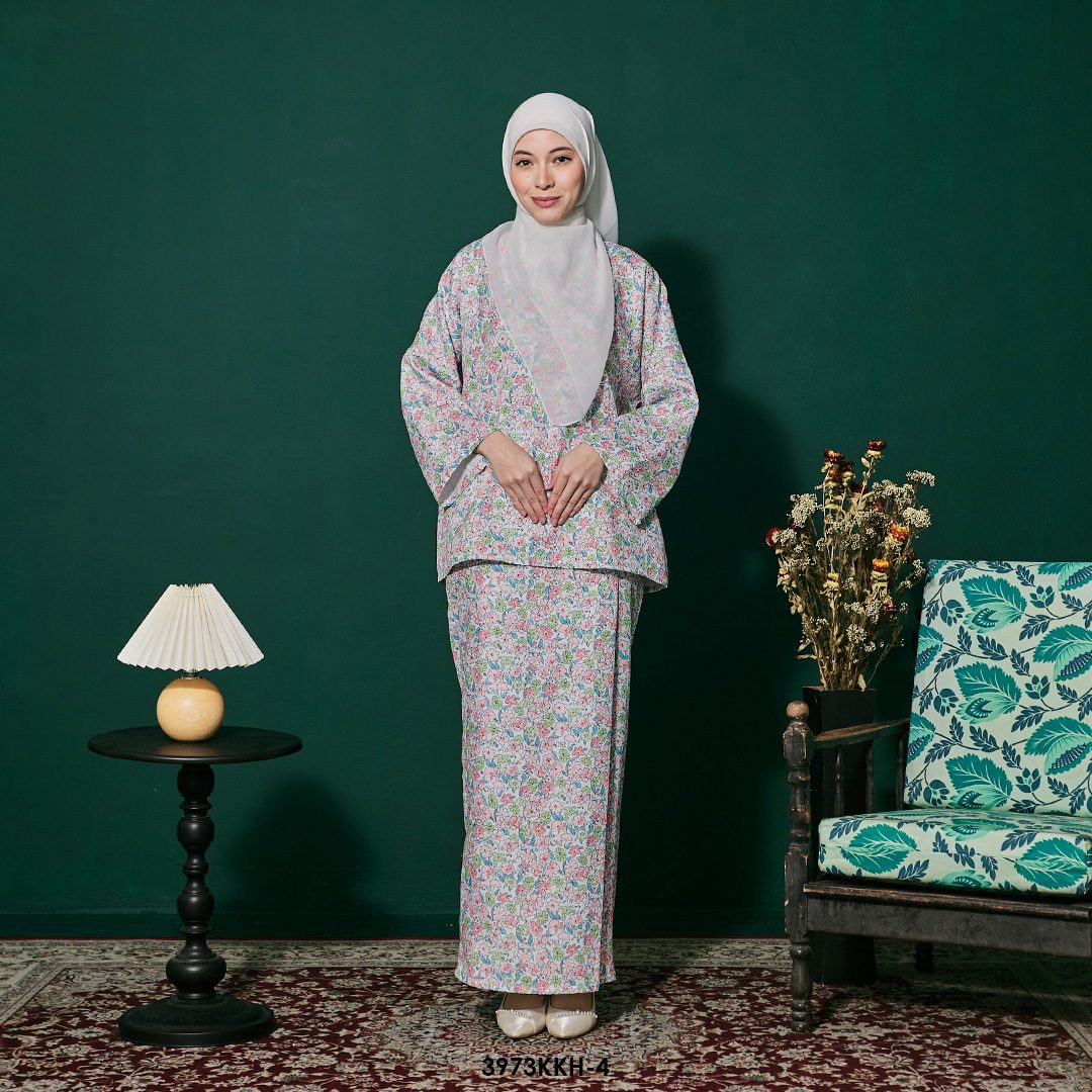 Kurung Kedah 2.0 in Green Peach (3973KKH-4)