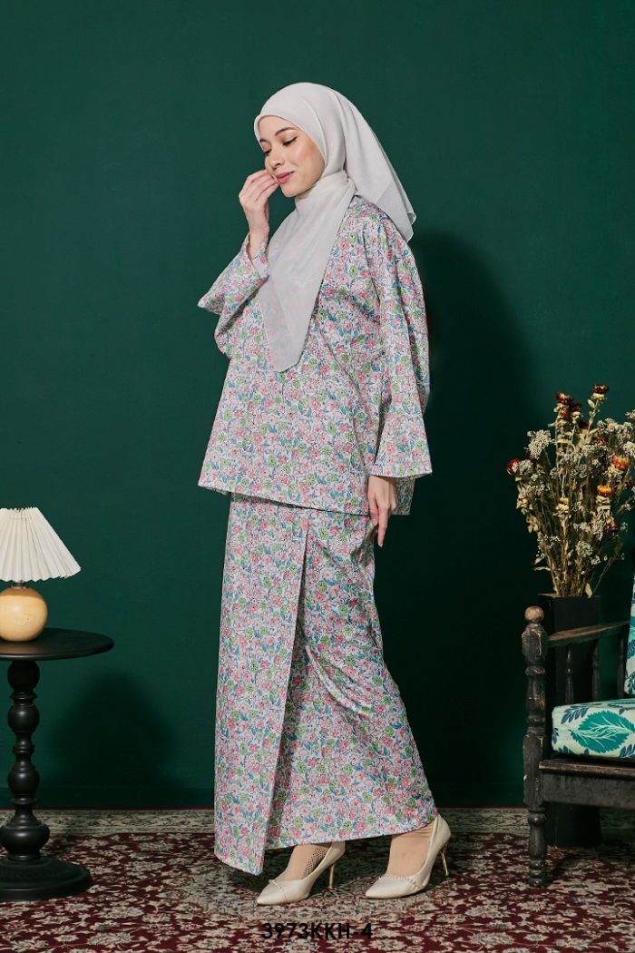 Kurung Kedah 2.0 in Green Peach (3973KKH-4)