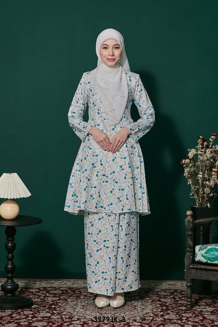 Juliana Kurung in Teal Blue (3979JK-3)