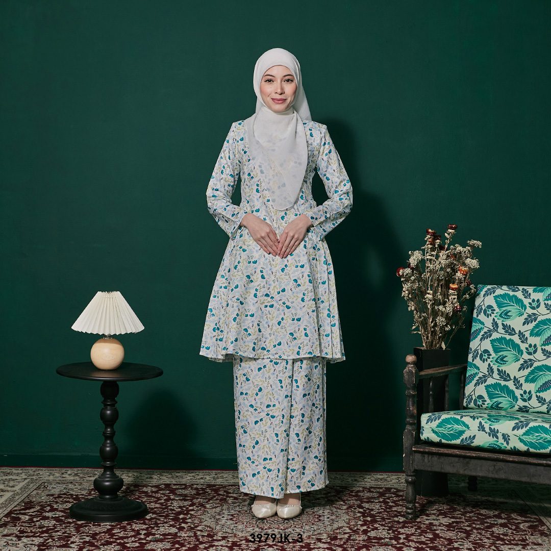 Juliana Kurung in Teal Blue (3979JK-3)