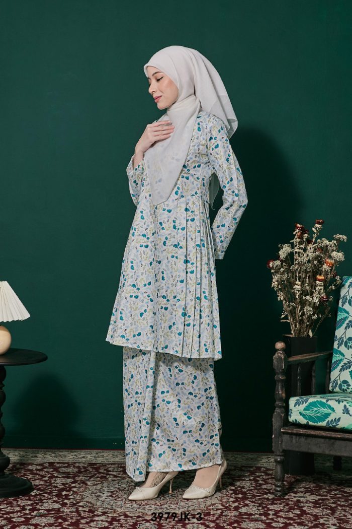 Juliana Kurung in Teal Blue (3979JK-3)