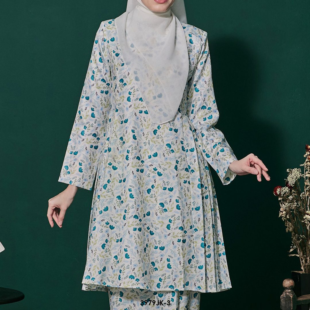 Juliana Kurung in Teal Blue (3979JK-3) - Image 3