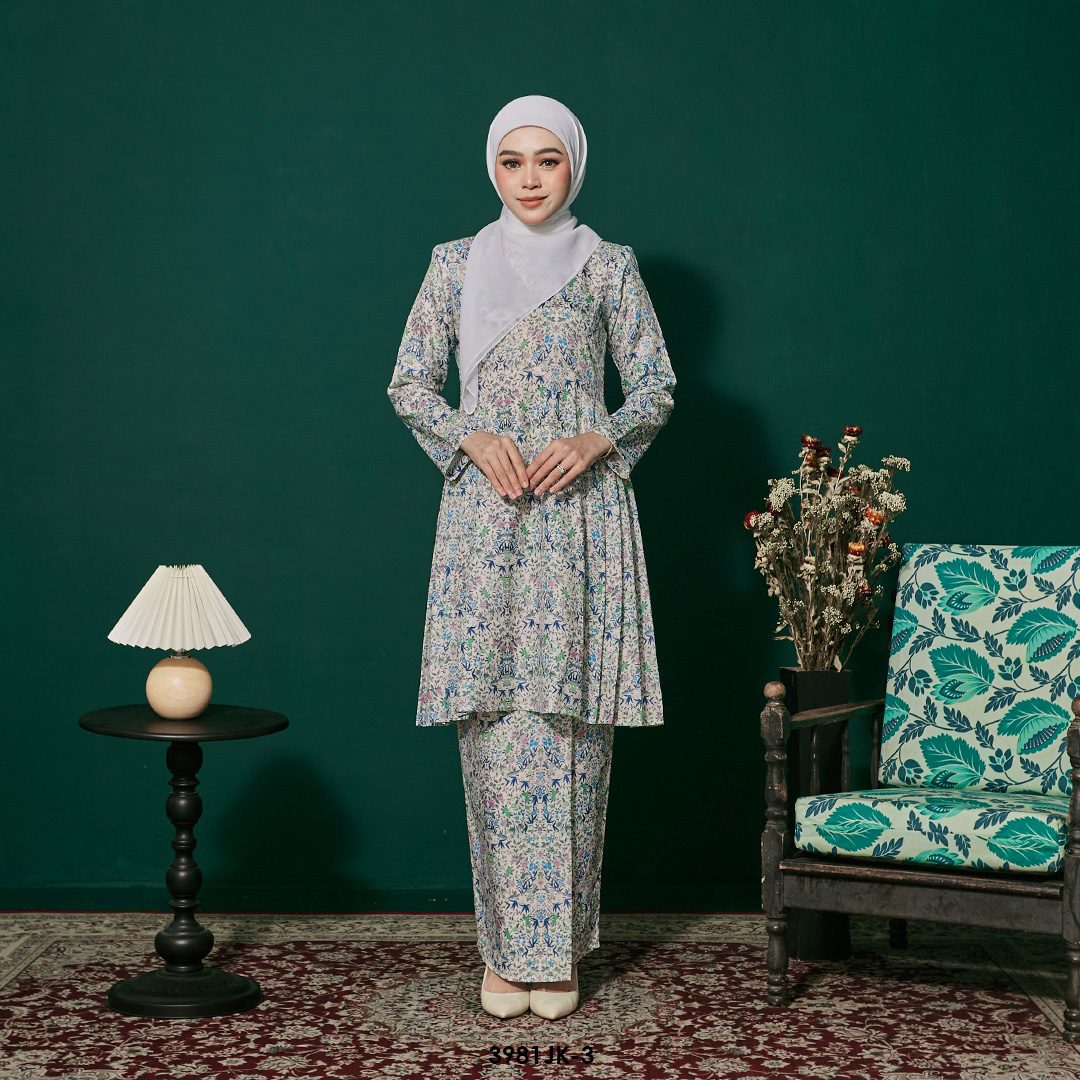 Juliana Kurung in Dark Blue (3981JK-3)