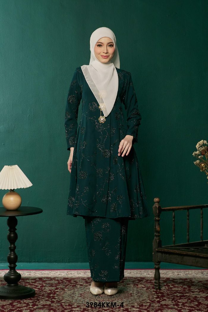 Kebarung Kalthom in Dark Teal Green (3984KKM-4)