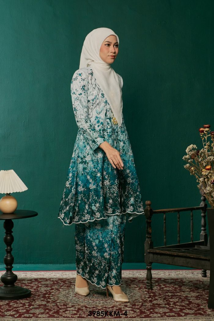 Kebarung Kalthom in Teal Green (3985KKM-4)