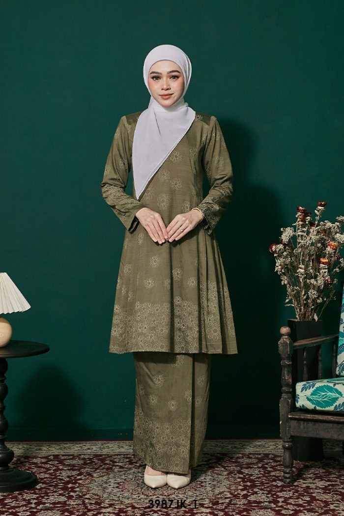Juliana Kurung in Army Green (3987JK-1)