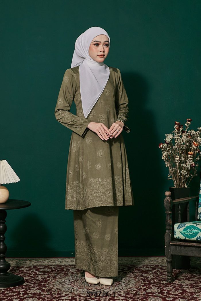 Juliana Kurung in Army Green (3987JK-1)