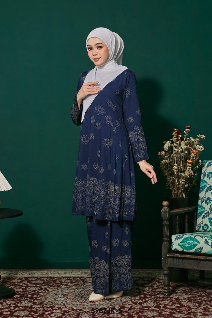 Juliana Kurung in Dark Blue (3987JK-5)