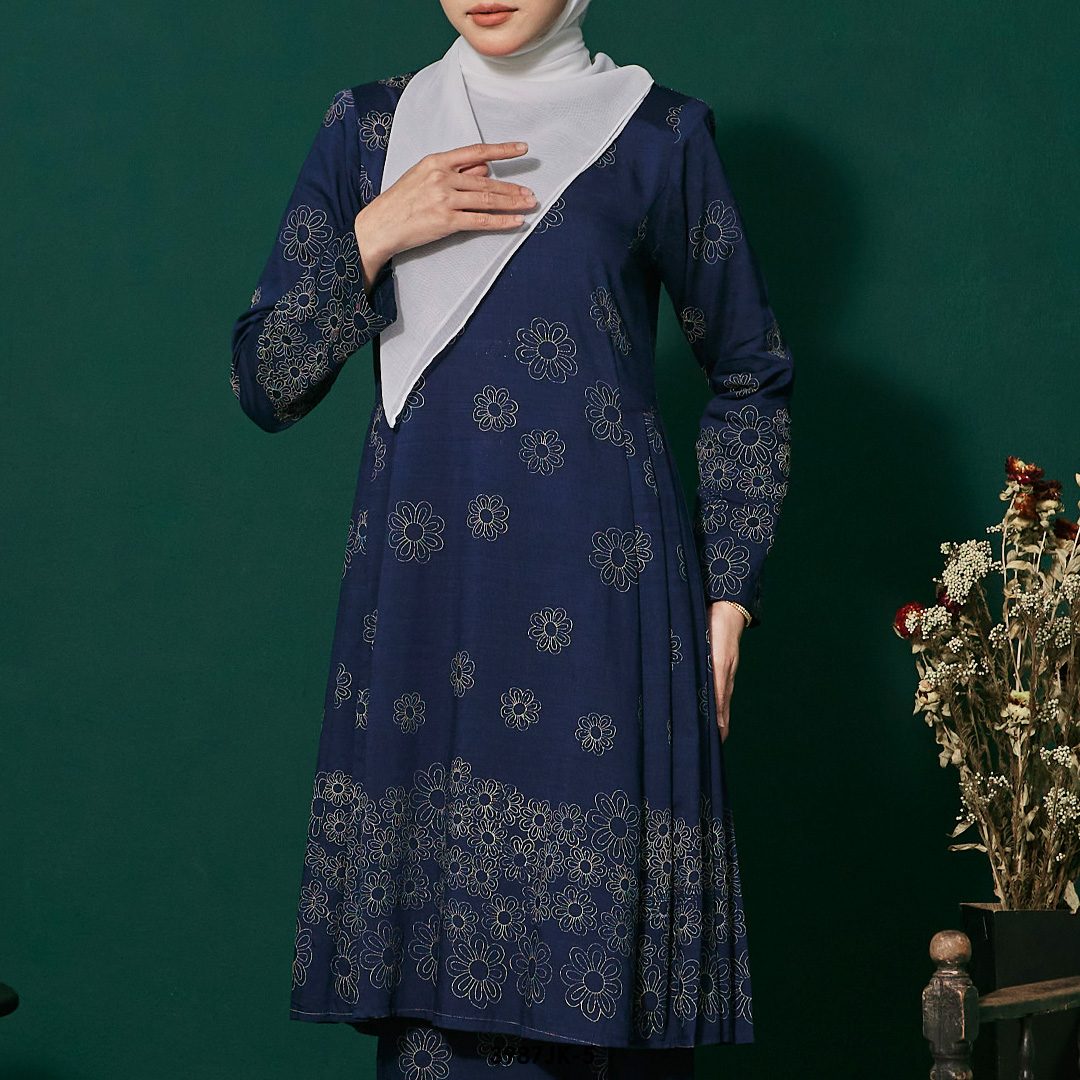 Juliana Kurung in Dark Blue (3987JK-5) - Image 3