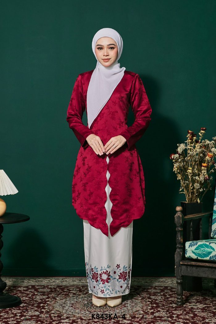 Kebaya Anggun 2.0 in Scarlet Red (K843KA-4)