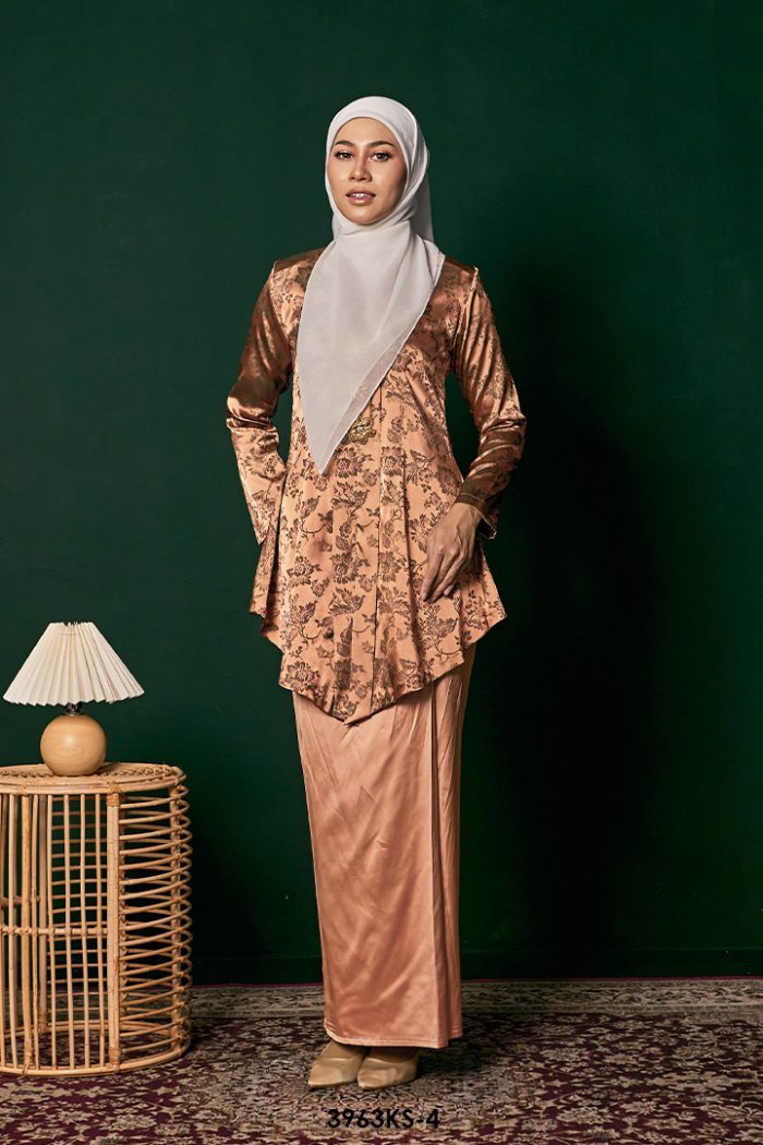 Kebaya Saloma in Salmon (3963KS-4)
