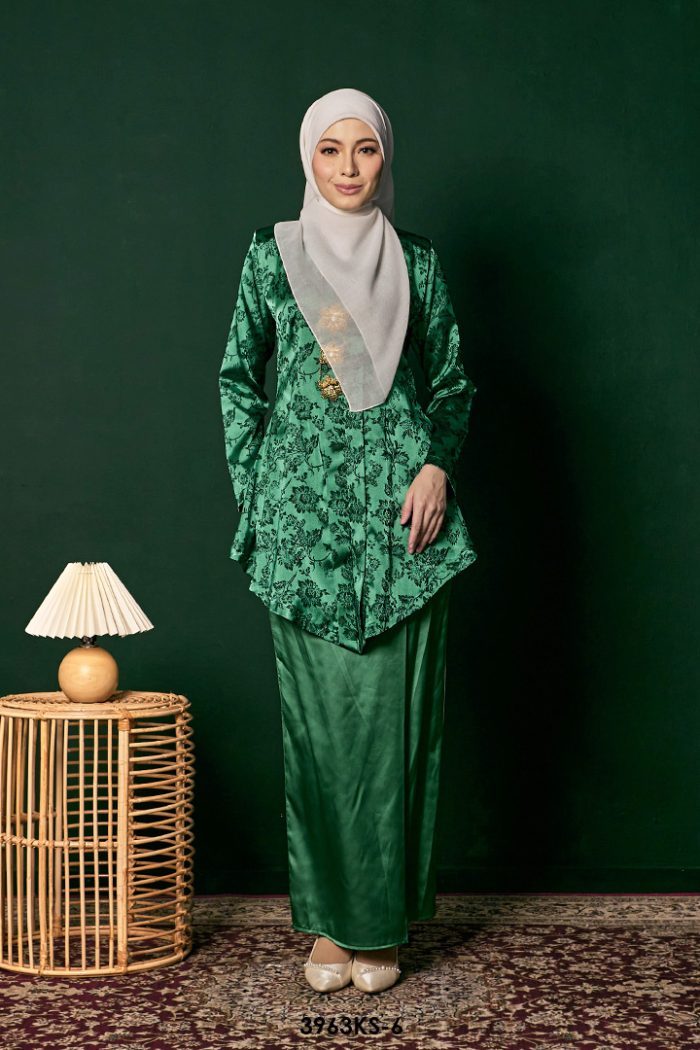 Kebaya Saloma in Jade Green (3963KS-6)