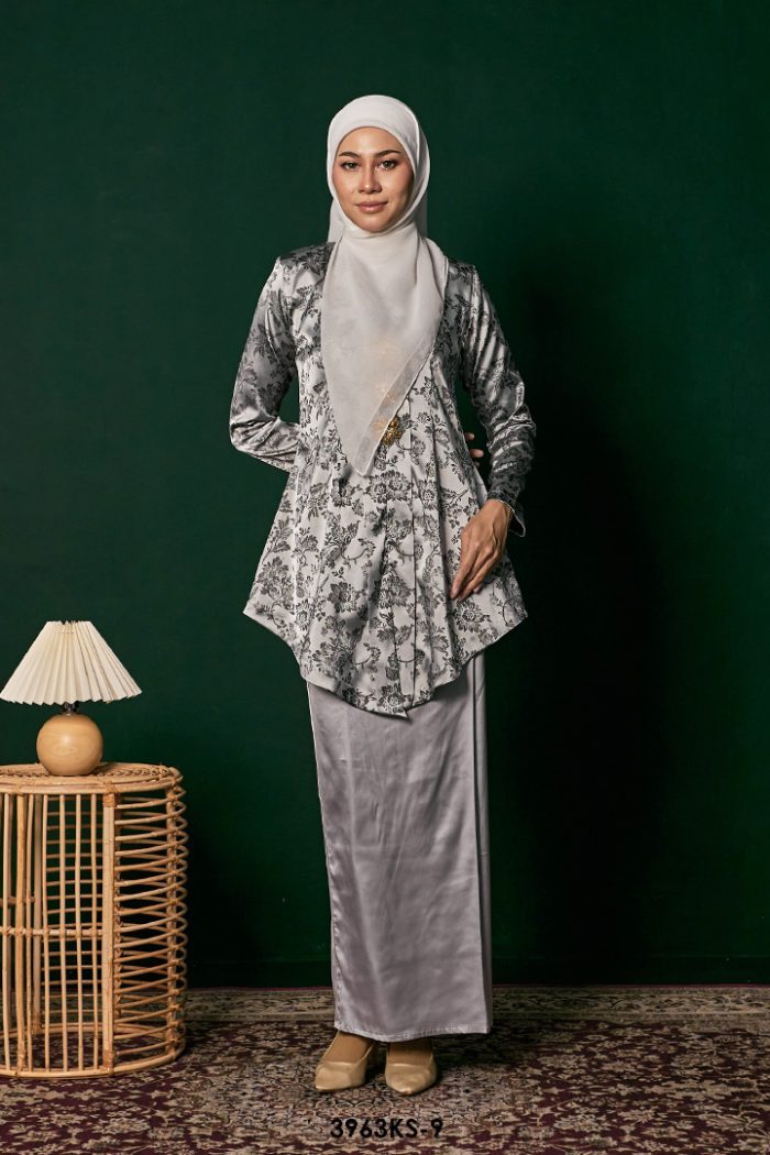 Kebaya Saloma in Grey (3963KS-9)