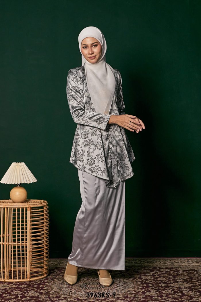 Kebaya Saloma in Grey (3963KS-9)