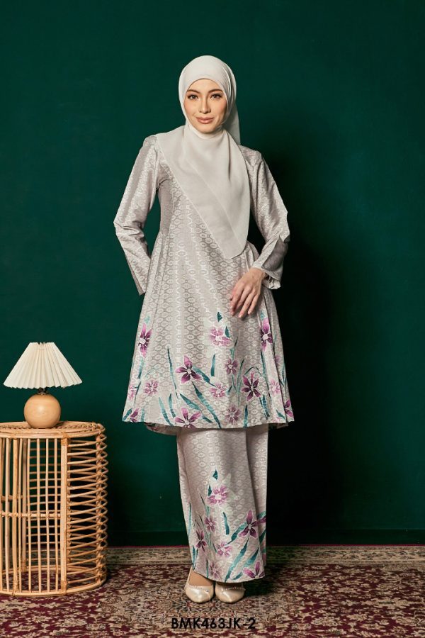 Juliana Kurung Batiq Mia in Pearl Grey (BMK463JK-2)
