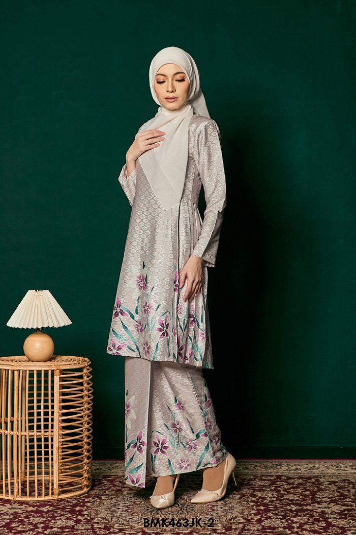 Juliana Kurung Batiq Mia in Pearl Grey (BMK463JK-2)