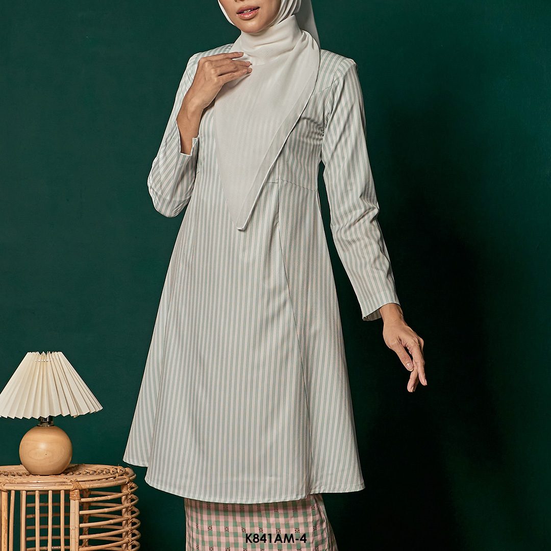 Ameera Kurung in Seafoam Pink (K841AM-4) - Image 4