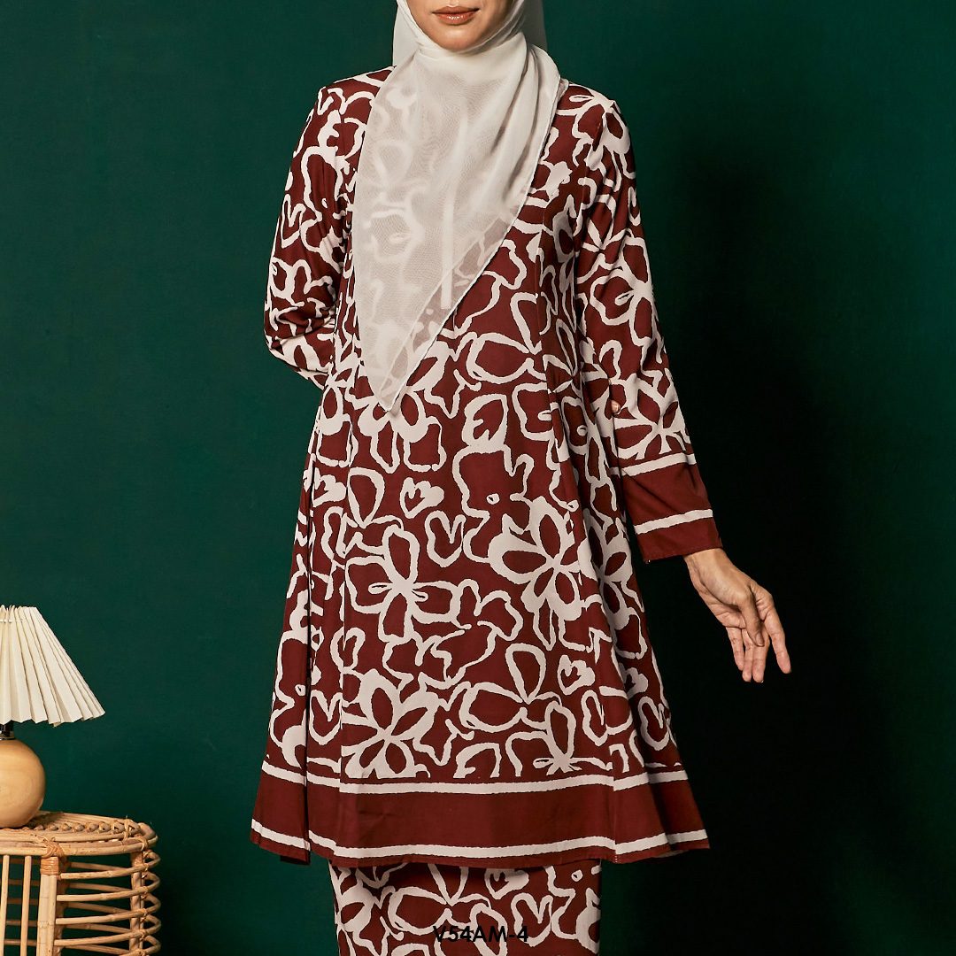 Ameera Kurung 2.0 in Chestnut (V54AM-4) - Image 4