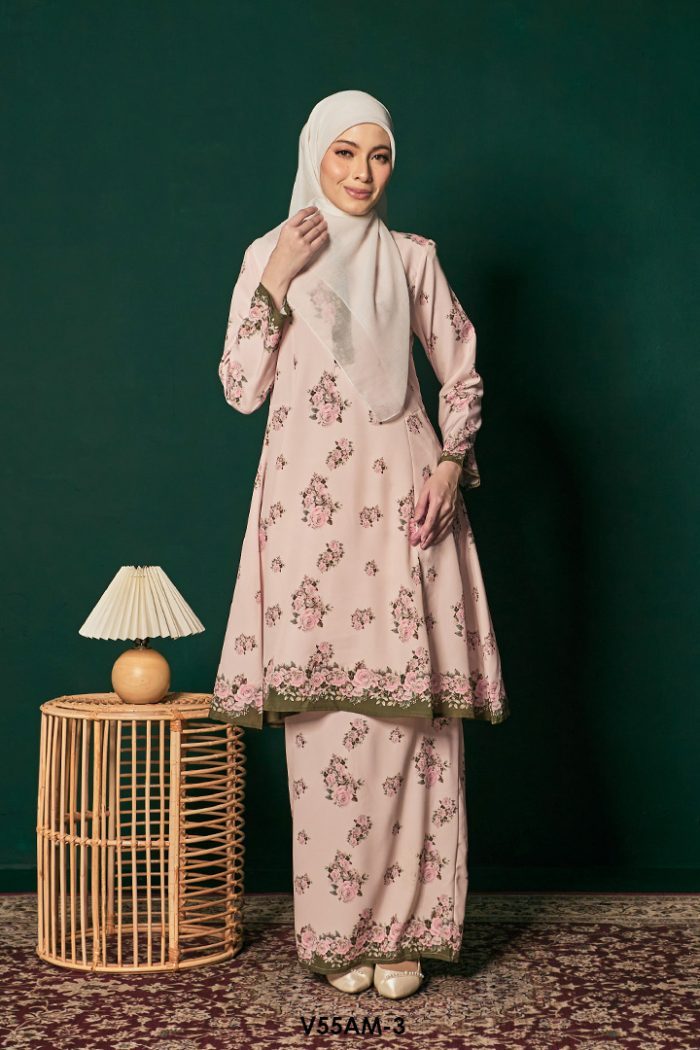 Ameera Kurung 2.0 in Olive (V55AM-3)