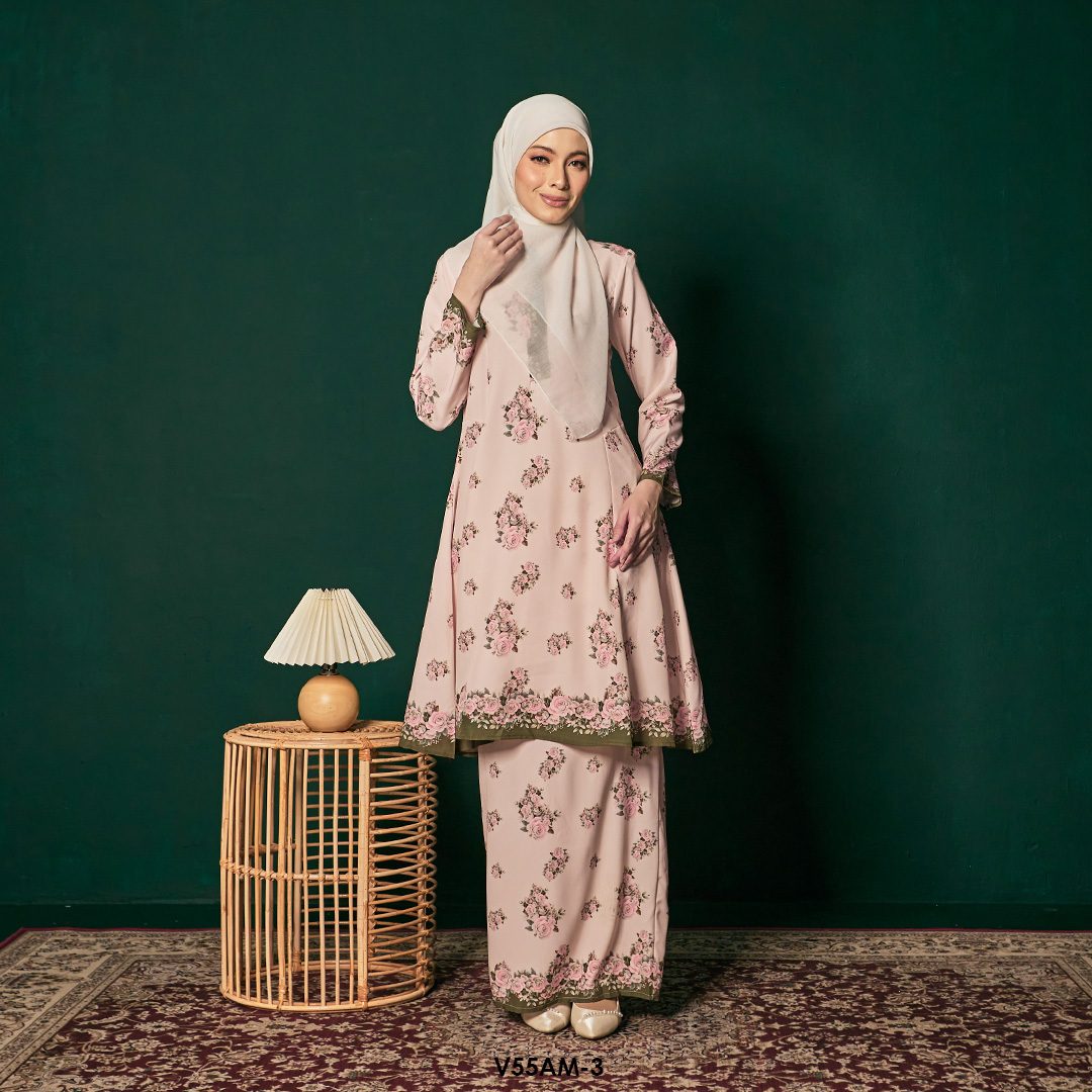 Ameera Kurung 2.0 in Olive (V55AM-3)