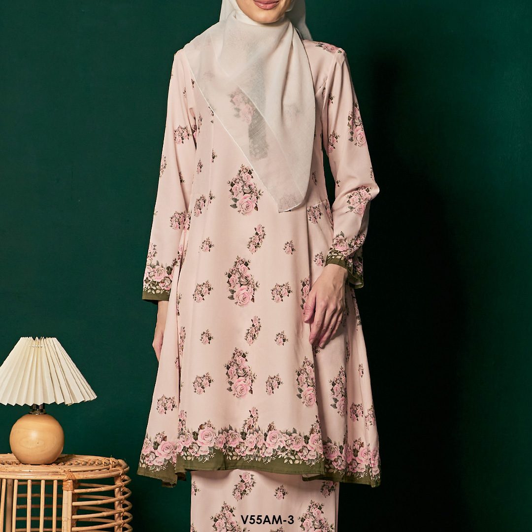 Ameera Kurung 2.0 in Olive (V55AM-3) - Image 4