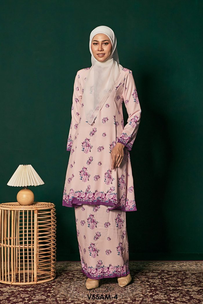 Ameera Kurung 2.0 in Purple (V55AM-4)