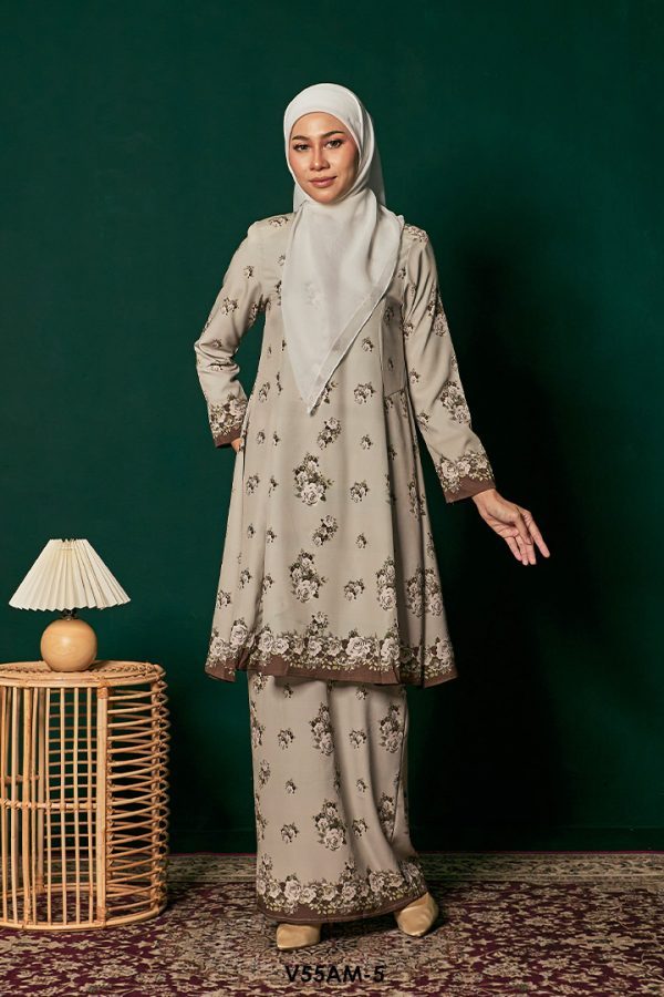 Ameera Kurung 2.0 in Soft Green (V55AM-5)