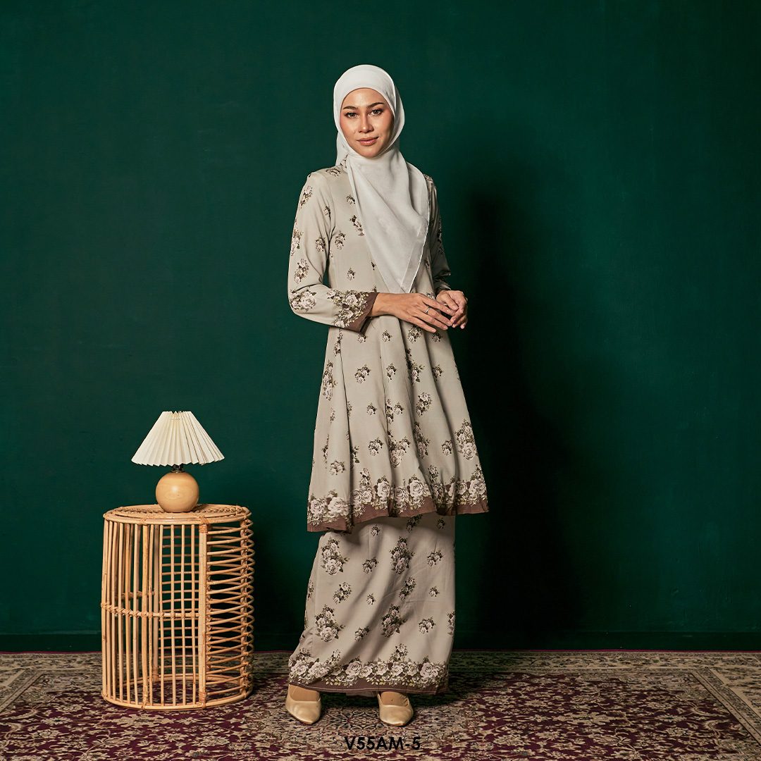 Ameera Kurung 2.0 in Soft Green (V55AM-5) - Image 5