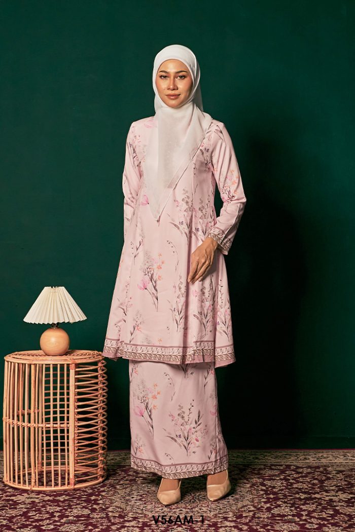 Ameera Kurung 2.0 in Brown (V56AM-1)