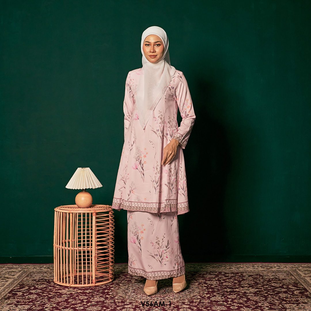 Ameera Kurung 2.0 in Brown (V56AM-1)