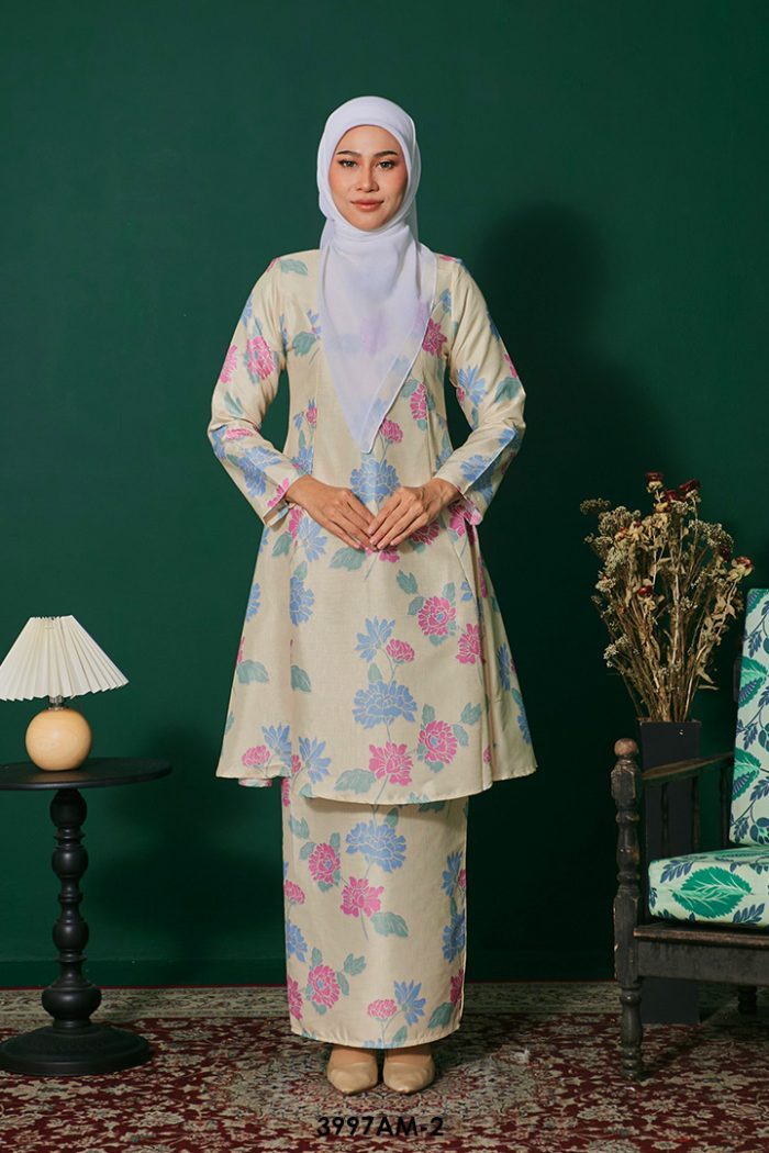 Ameera Kurung in Butter Cream (3997AM-2)