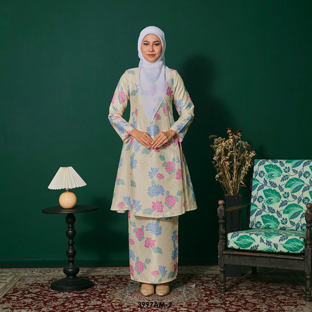 Ameera Kurung in Butter Cream (3997AM-2)