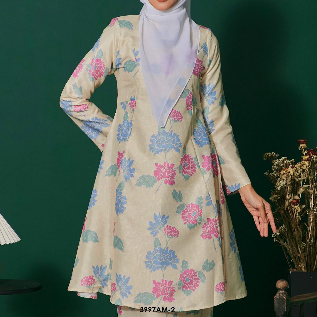 Ameera Kurung in Butter Cream (3997AM-2) - Image 4