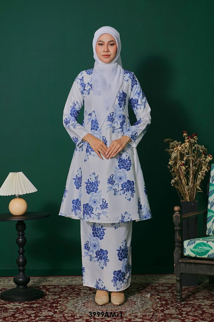 Ameera Kurung in White (3999AM-1)