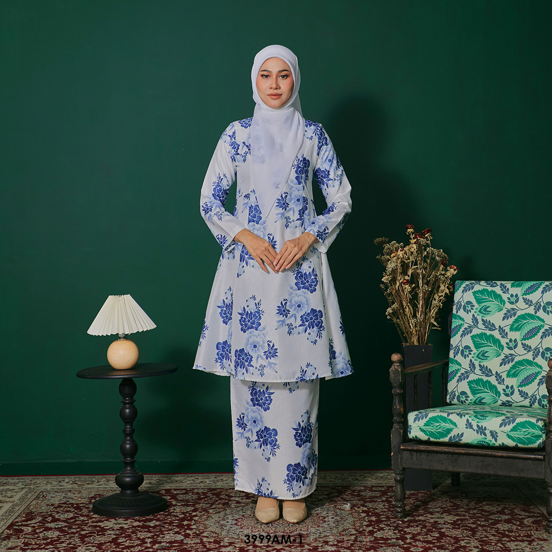 Ameera Kurung in White (3999AM-1)