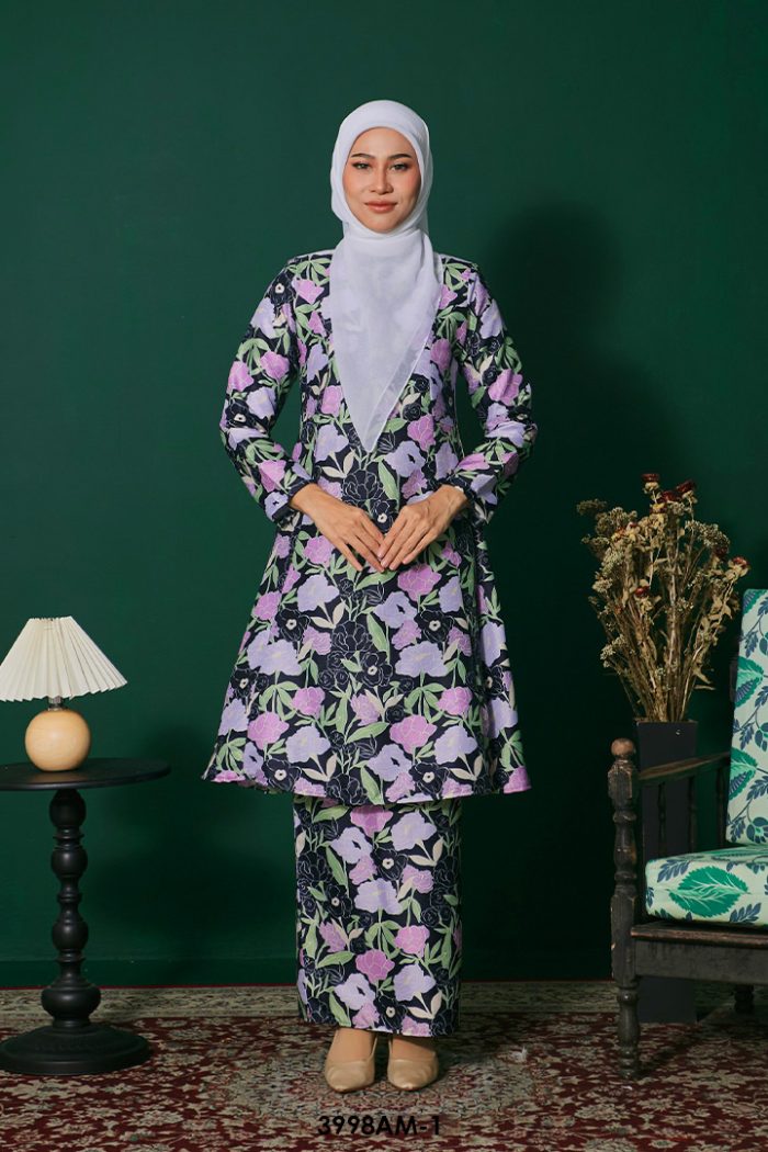 Ameera Kurung in Black (3998AM-1)
